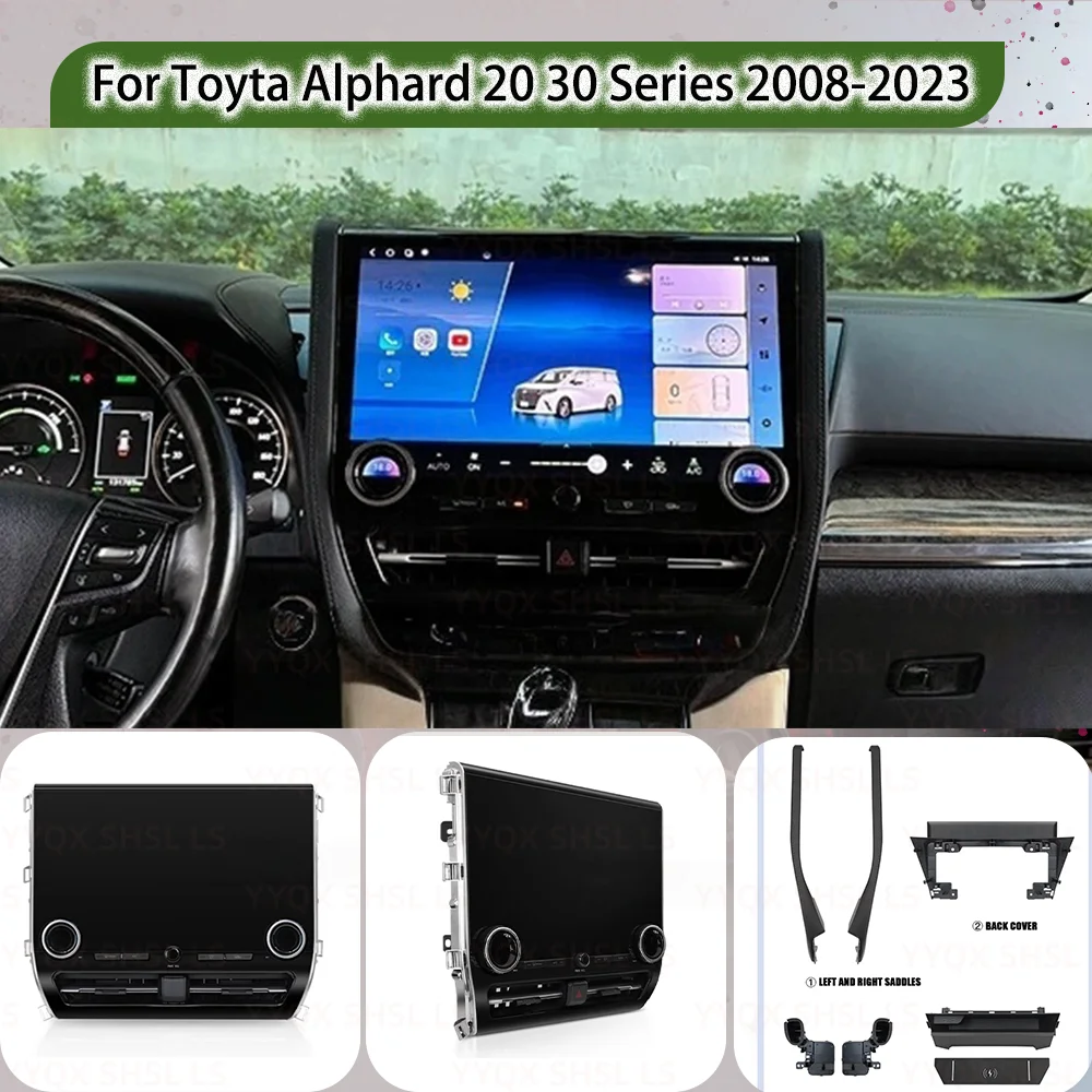 

Carplay Android For Toyota Alphard Vellfire 20 30 Series A30 2015-2022 GPS Navigation Auto Car Multimedia Video Player DSP