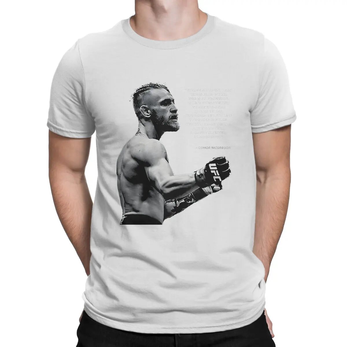 Conor Mcgregor UFCs Quote Poster Poster T Shirts Men 100% Cotton Humorous T-Shirts Crew Neck UFCs Tees Short Sleeve Clothes 6XL