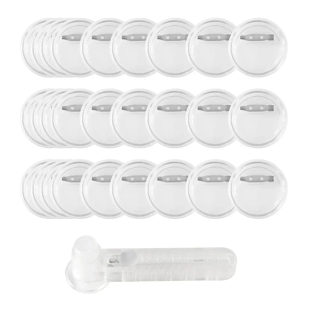 100pcs DIY Badge Material Acrylic Transparent for Bottom Badge Making Badge Button Maker Machine Parts Customize Your Buttons