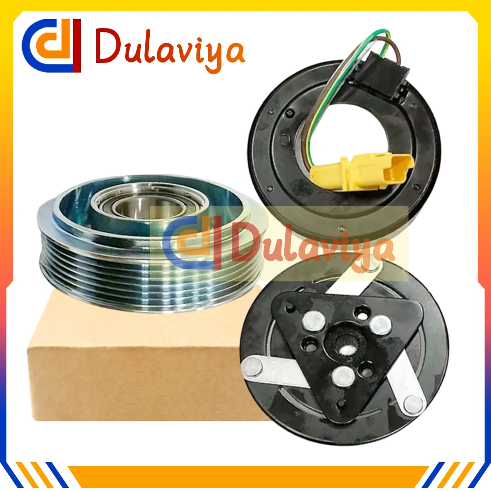 Polea de Embrague del Compresor de Aire Acondicionado para PEUGEOT 206 307 SW 1.4 1.6 2.0 6453KW 9639078280 6453LC 6453LA 9682930280