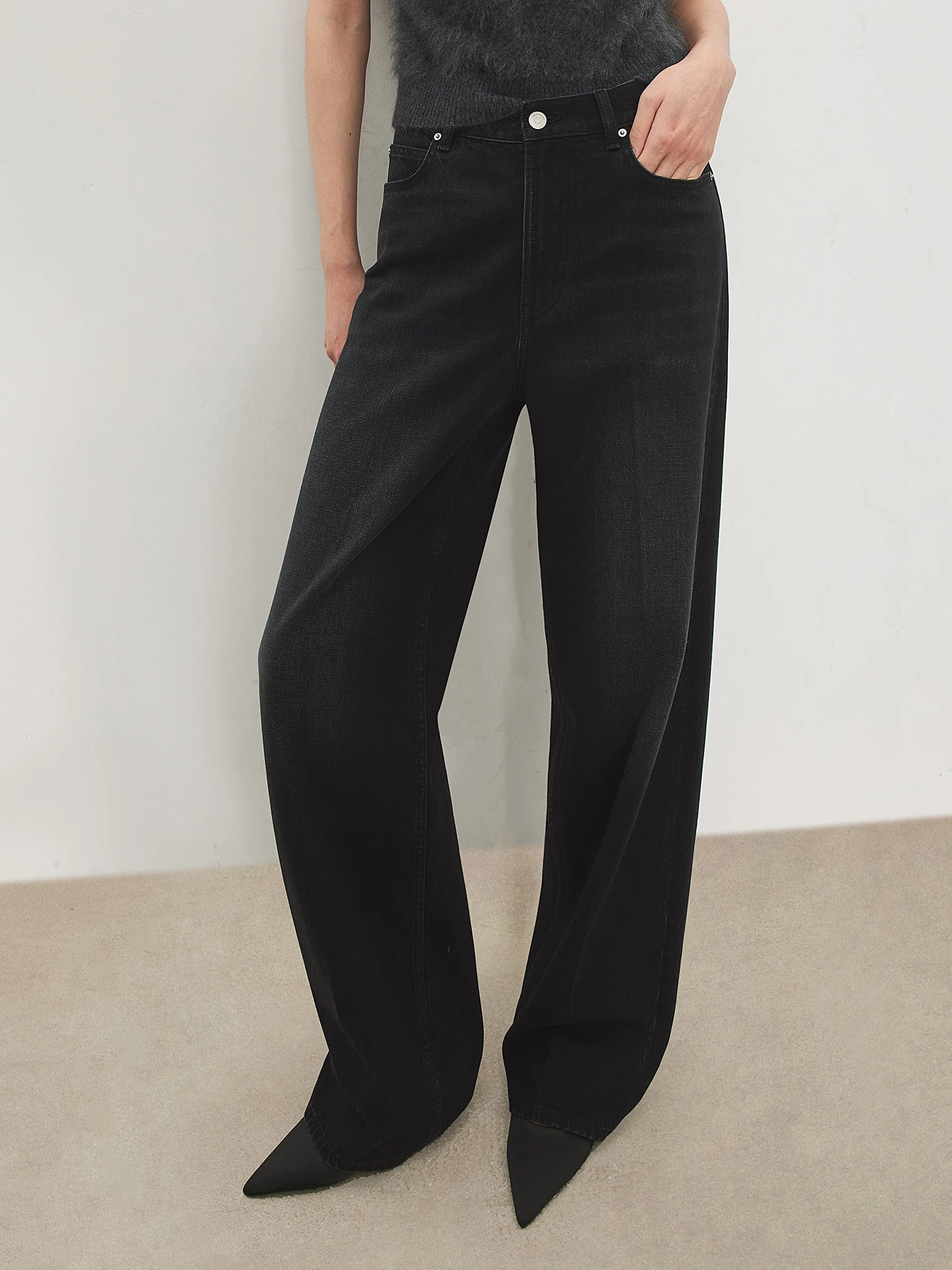 

Джинсы CHICJOC: классические, универсальные, прямые, из хлопкового денима, с высокой талией, на пуговицах, однотонные, для повседневной носки