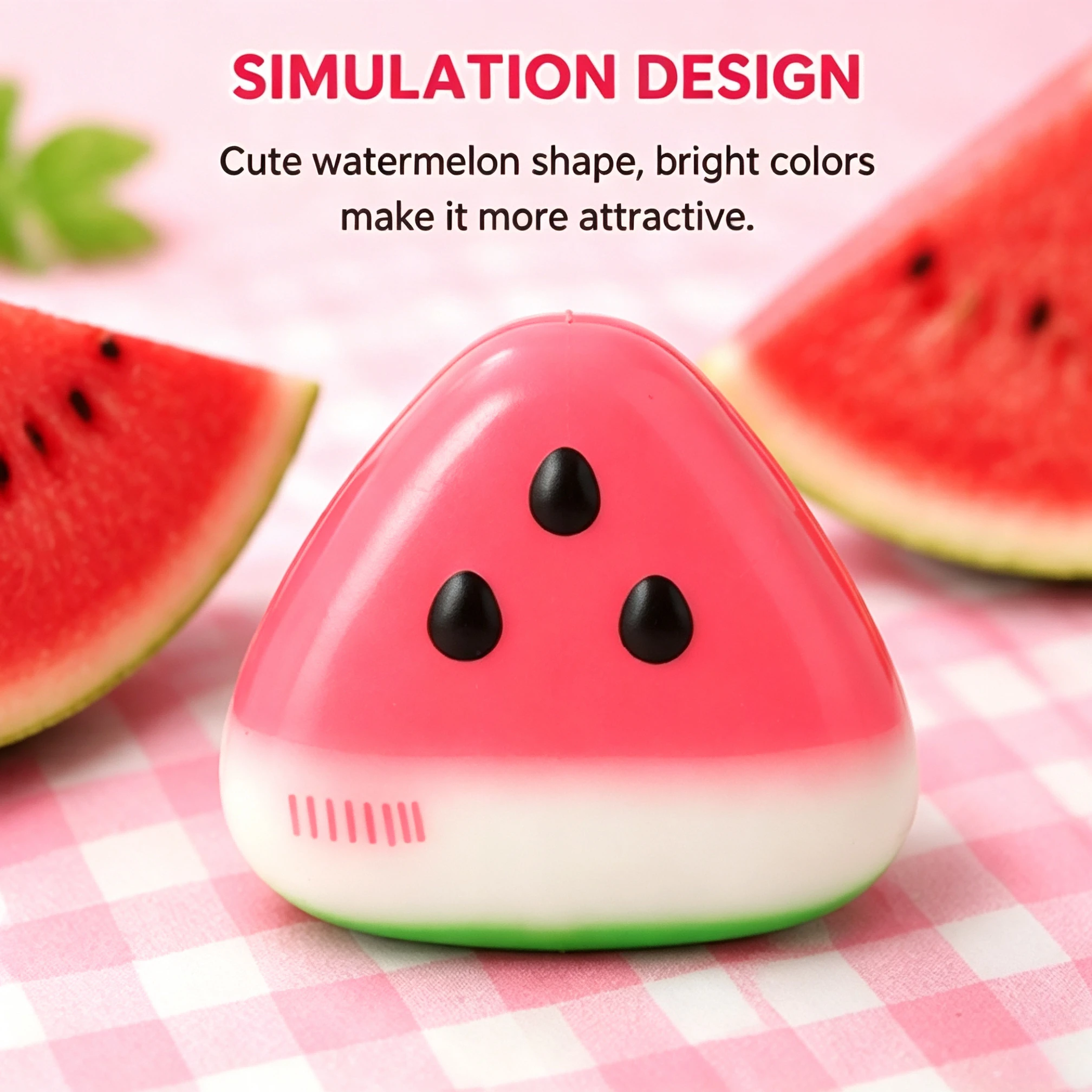 Creative Watermelon Squishy Toy Soft Bread‑Like Hand Feel Slow Rebound Fidget Squeeze Toy Anxiety Relief Sensory Gadget Decor