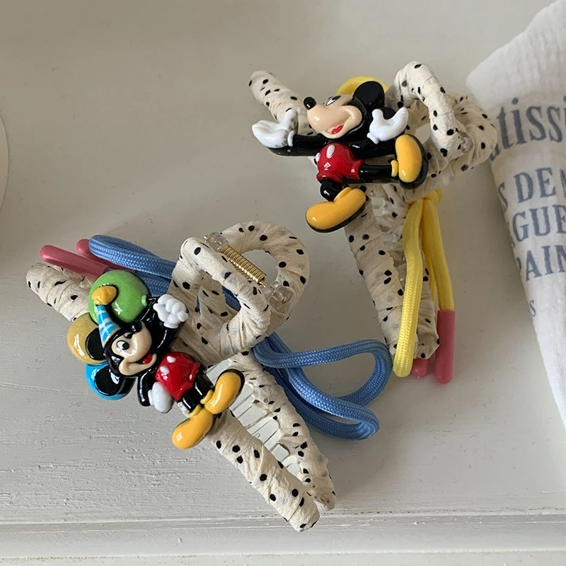 

Hot Selling Creative Cute Cartoon Fashion Mickey Mouse Bow Shark Catching Clip Polka Dot Hair Accessory New Model 2025