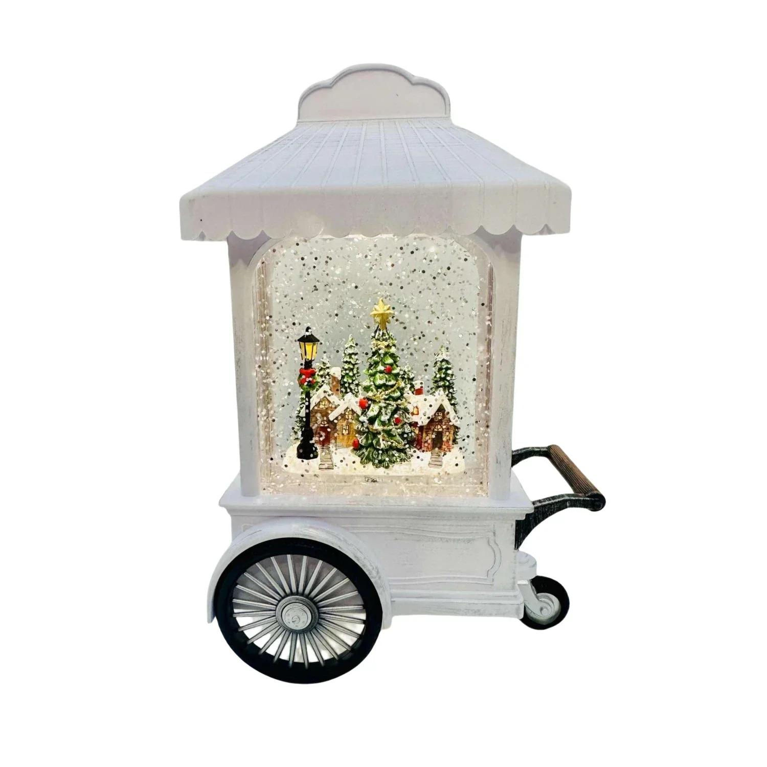 

Wholesale Retro Christmas Trolley Music Toy Store Water Snow Lantern For Christmas Decoration Gifts