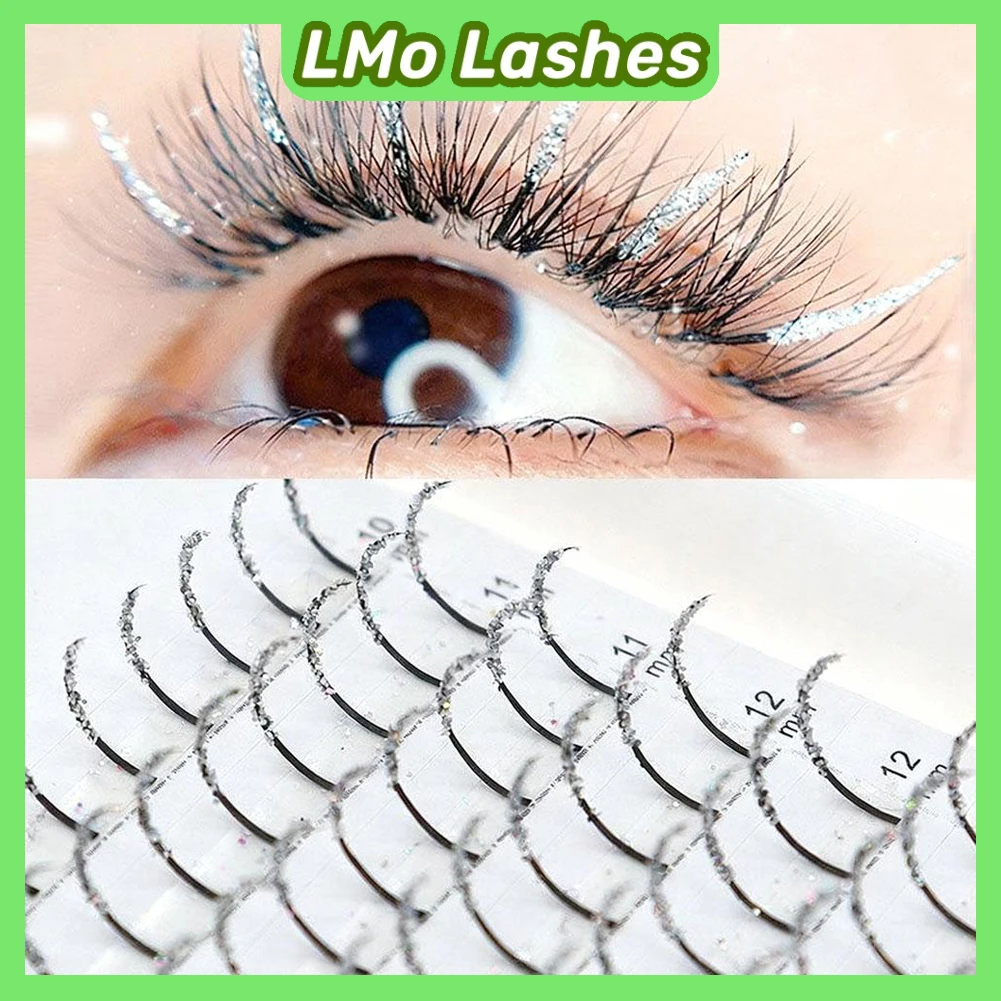 シルバーグリッターラッシュ 超光沢カラーつけまつげエクステ卸売プレミアムコスプレクリスマスパーティー スパークルラッシュ