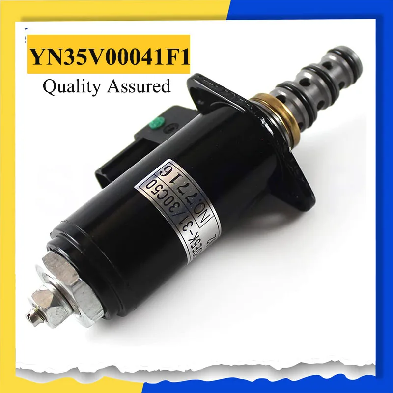 Hydraulic Pump Solenoid YN35V00041F1 KDRDE5K-31/30C50-102 Solenoid Valve for Kobelco SK200-6E SK210-6E SK230-6E Excavator Parts