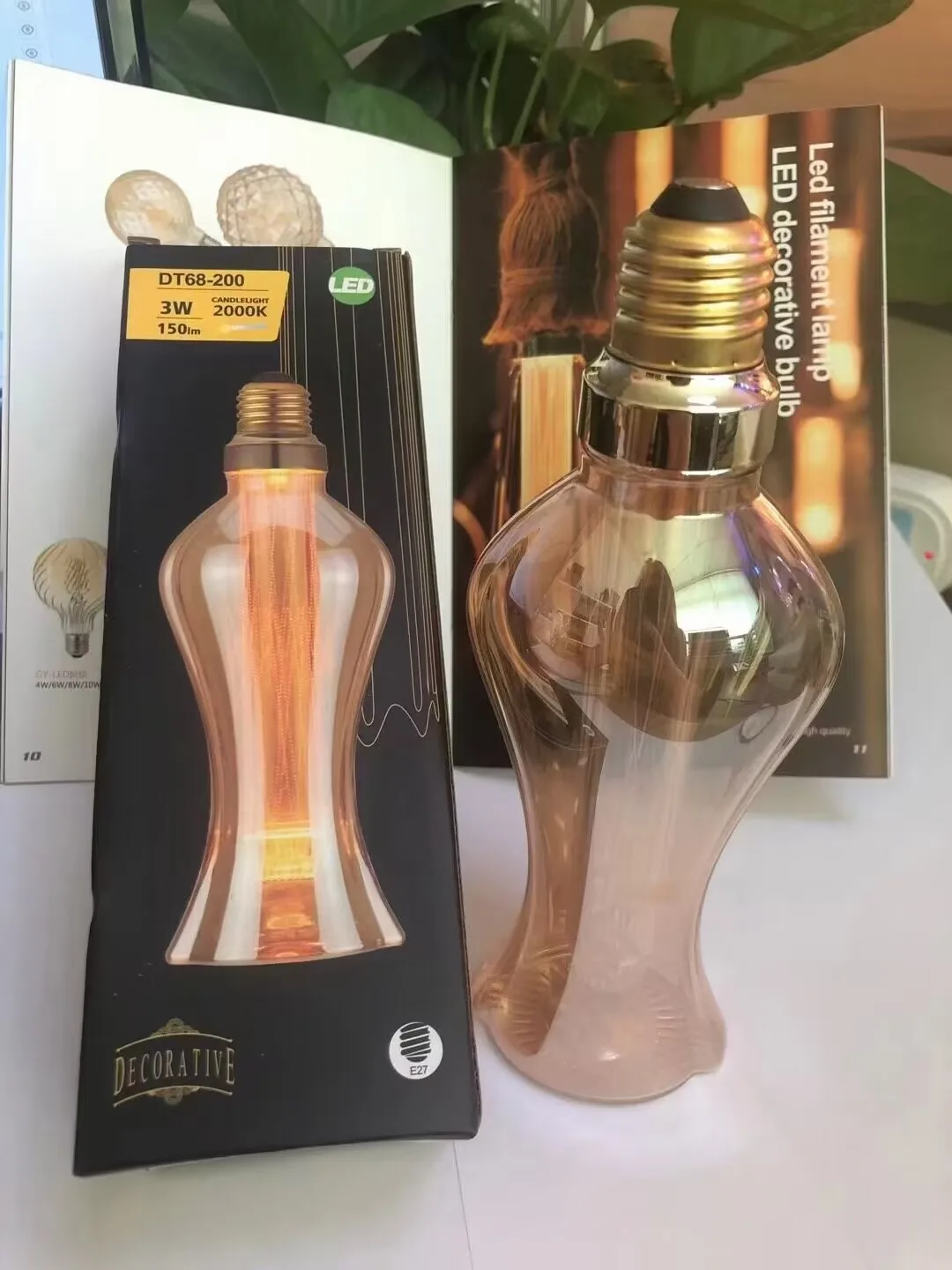 الرجعية LED اديسون لمبة 85 فولت-265 فولت E27 3 واط ضوء لمبة ST64 G80 DT45 مصباح كلاسيكي الثريا ضوء الزخرفية عيد الميلاد الألعاب النارية مصباح #6