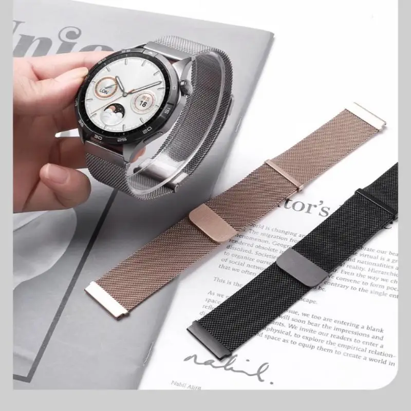 20mm 22mm Huawei Milanese steel strap magnetic strap for Huawei GT5pro GT5 Huawei GT4pro GT4 Huawei GT3pro GT3 watch strap