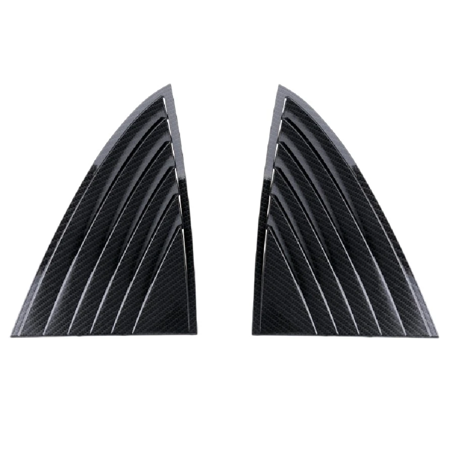 Side Window for Tesla Model 3 2019-2021 Car Carbon Fiber Triple-cornered Shutter Rear Sunshade Blinder Shutters Car