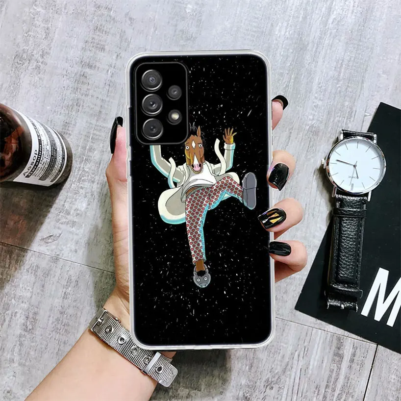 Cartoon B-BoJack Horsemans Soft Phone Case for Samsung Galaxy A51 A50S A41 A31 A21S A11 A71 A70 A40 A30S A20E A10 A6 A7 A8 + A9 