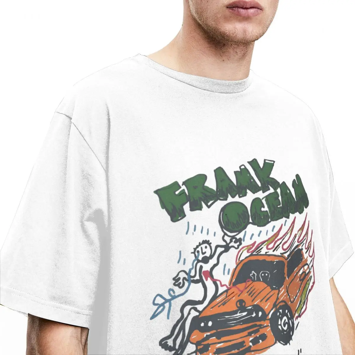 Frank O-ocean Blonde T Shirts Accessories Men Women Pure Cotton Crazy Frank Boys Don\'t Cry Tee Shirt Clothing Plus Size