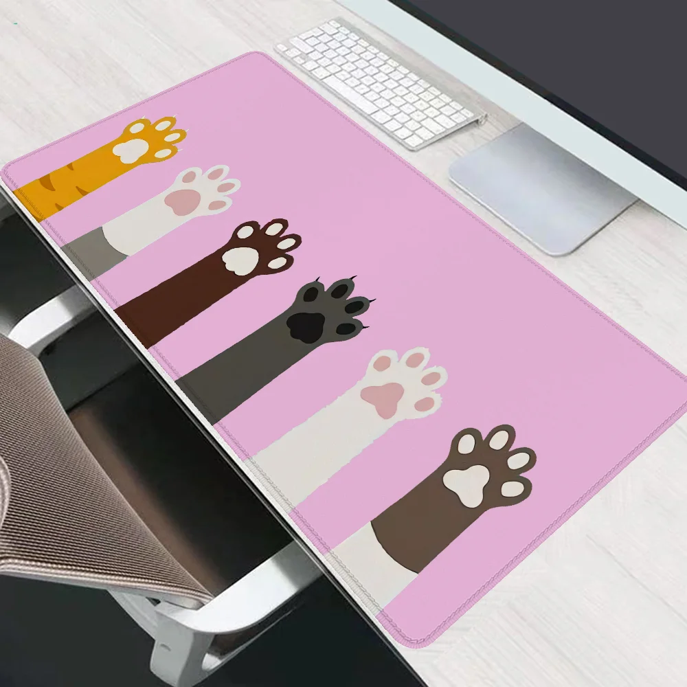 Cat's Paw Desktops Gaming Keyboard Large Mouse Pad 900x400 Computer Mat Desk Accessories Office Pc Gamer Mousepad Mats Extended