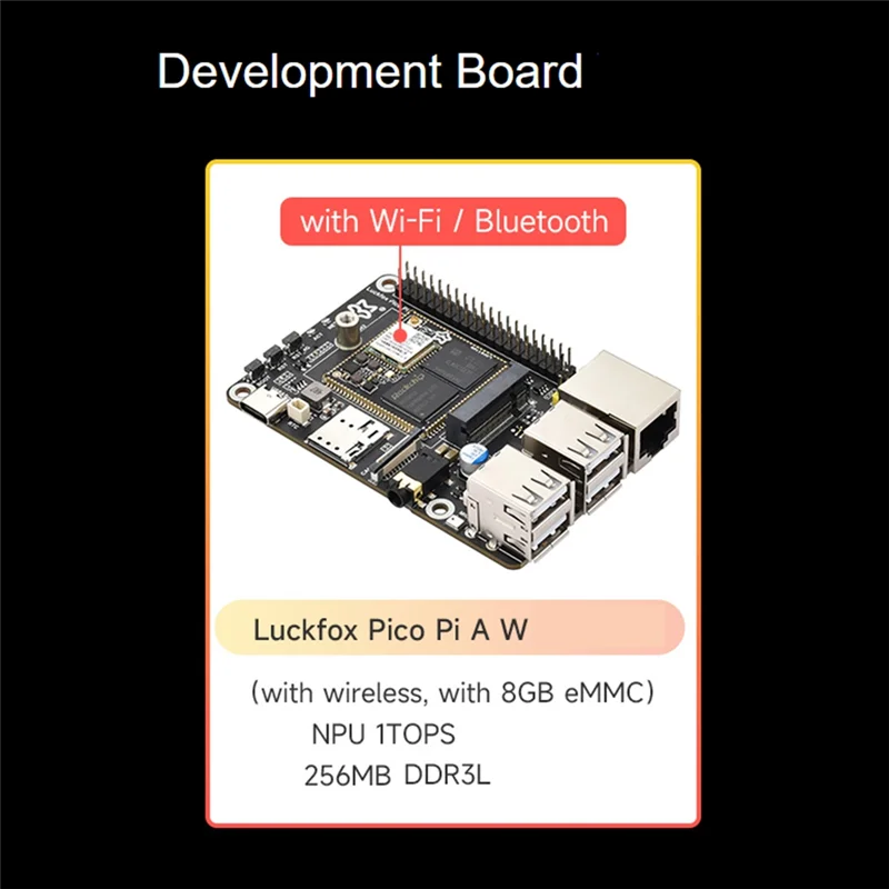 A003 Pico Pi Development Board 1TOPS 256MB RV1106G3 Luckfox Pico Pi A W 4G Kit With Wifi/Bluetooth