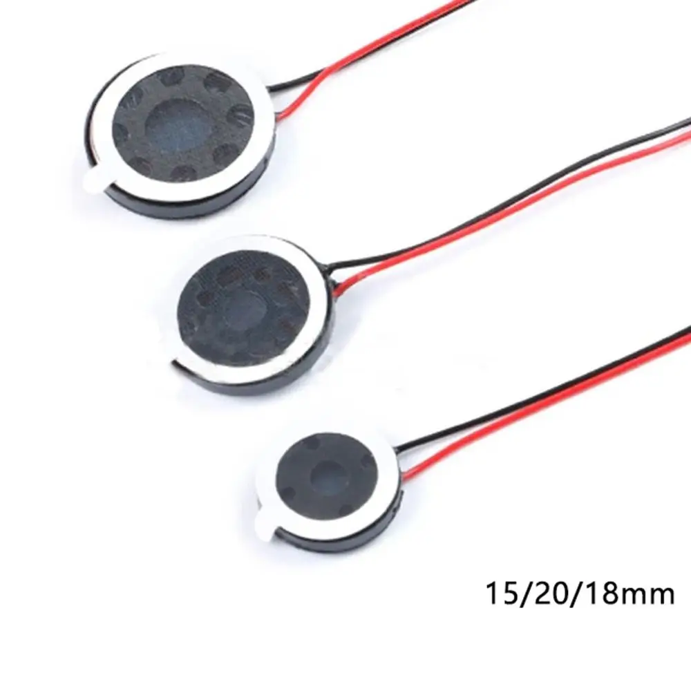 8ohm Round 8 Ohm 1W Speaker 15MM/18MM/20MM Terminal Small Loudspeaker Audio Connector Round High-quality