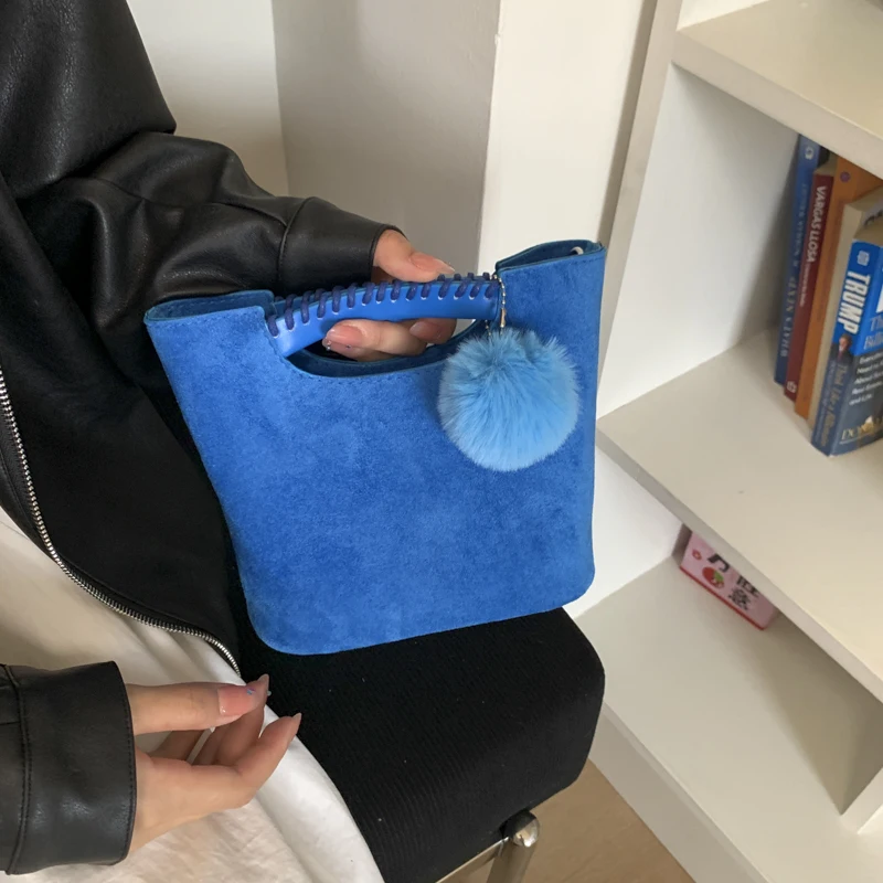 

Small Frosted leather Design Crossbody Bags For Women 2025 New Fashion Bucket Shoulder Bags Brand Female Handbags And Purses