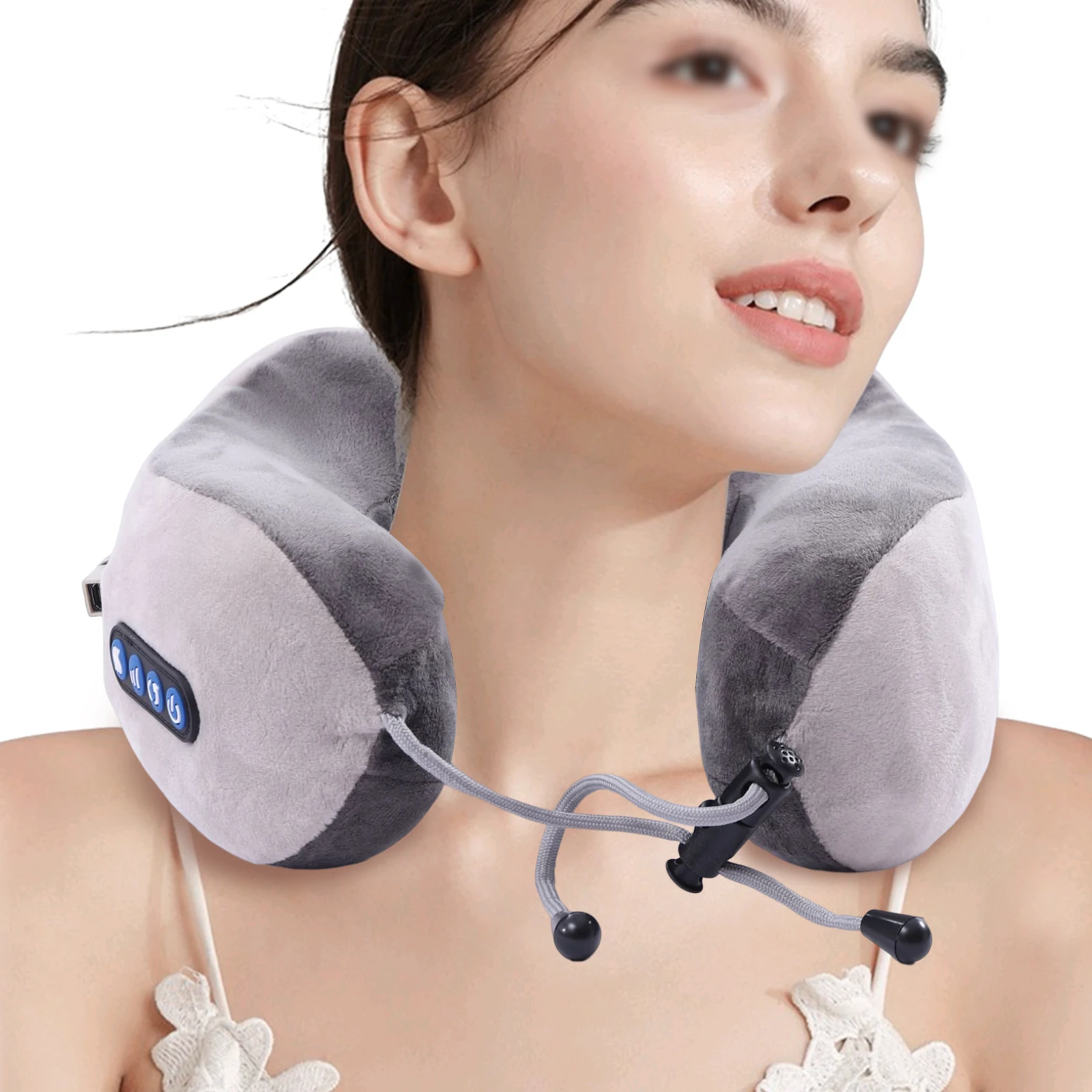 

Portable Massager Pillow U-Shape Electric Shoulder Neck Back Heat Deep Massage Pillow with Heat Deep Kneading Shiatsu Massager