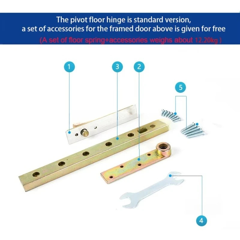 H - 95 Rolamento 450kg Hardware resistente da dobradiça do assoalho para a porta do pivô