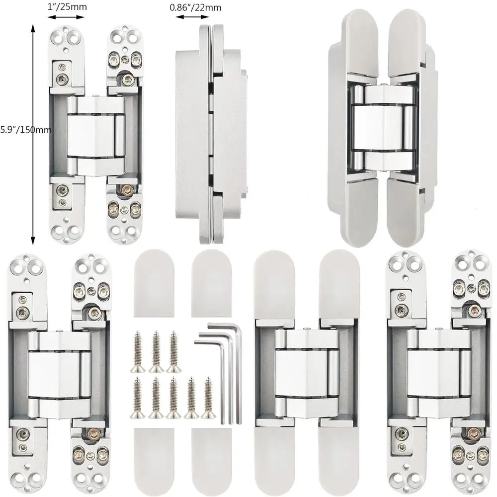 

Heavy-Duty Invisible 3D Adjustable Concealed Door Hinges - 1 Pair