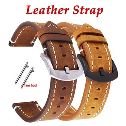 18mm 20mm 22mm 24mm Vintage Retro Leather Strap Quick Release For Huawei GT2 3WatchBand Men Women Universal Bracelet Accessories