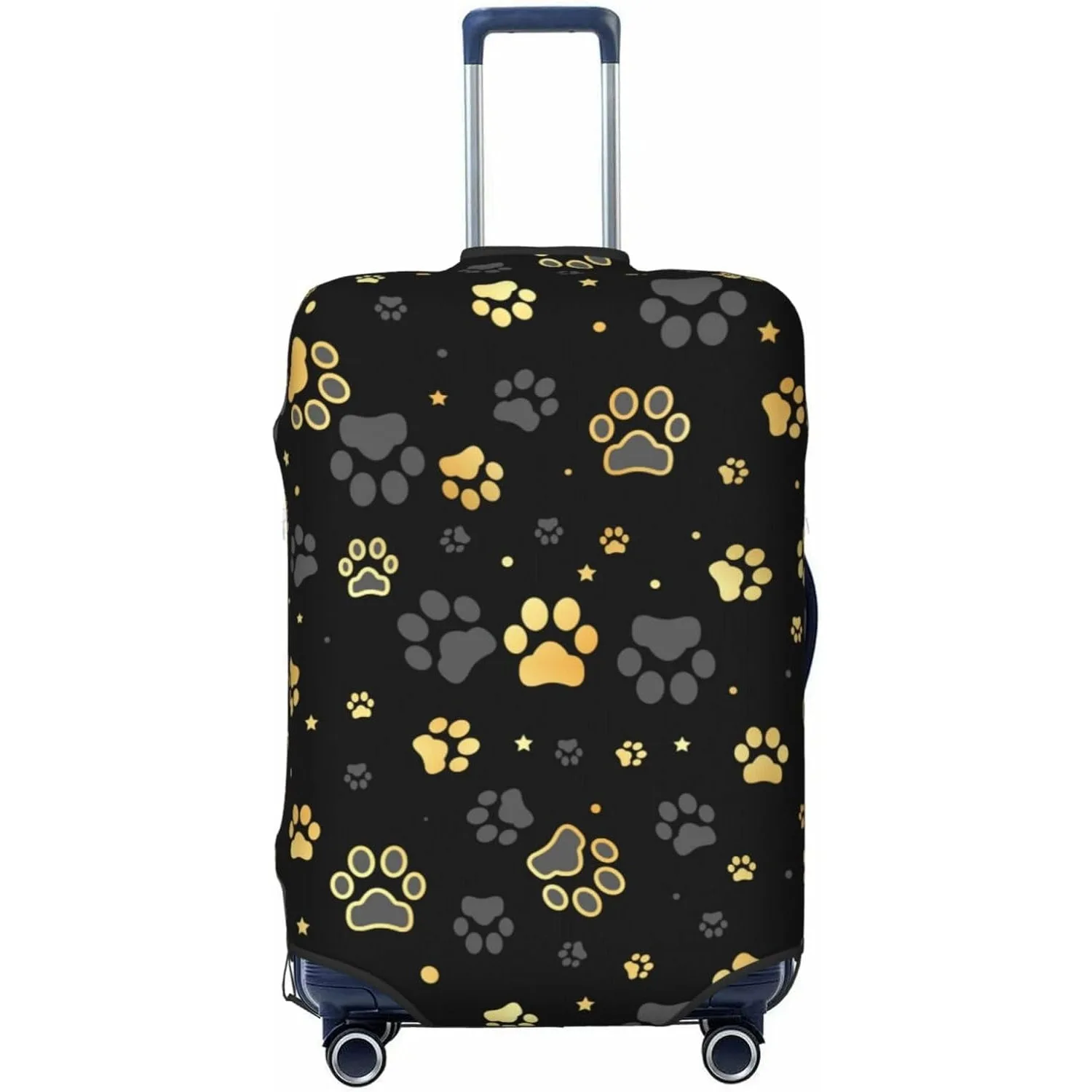 

Golden Dog Paws Luggage Suitcase Covers Elastic Washable Animal Footprints Luggage Protector Travel Suitcase Protective Cover