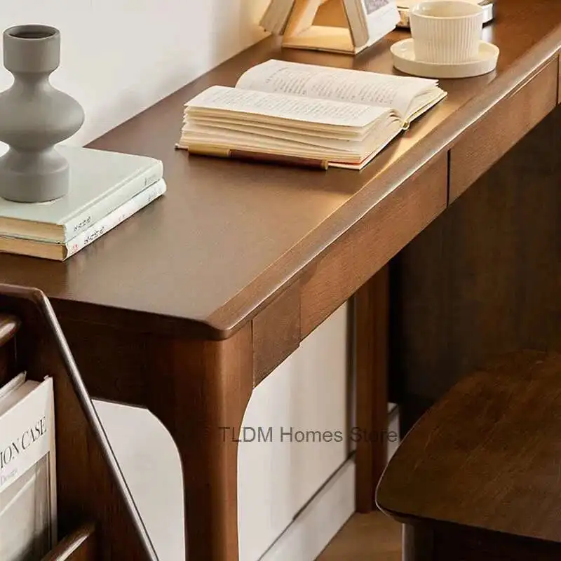 

Minimalist Retro Living Room Furniture Entryway Table American Solid Wood Console Tables for Hallway Home Corridor Console Table