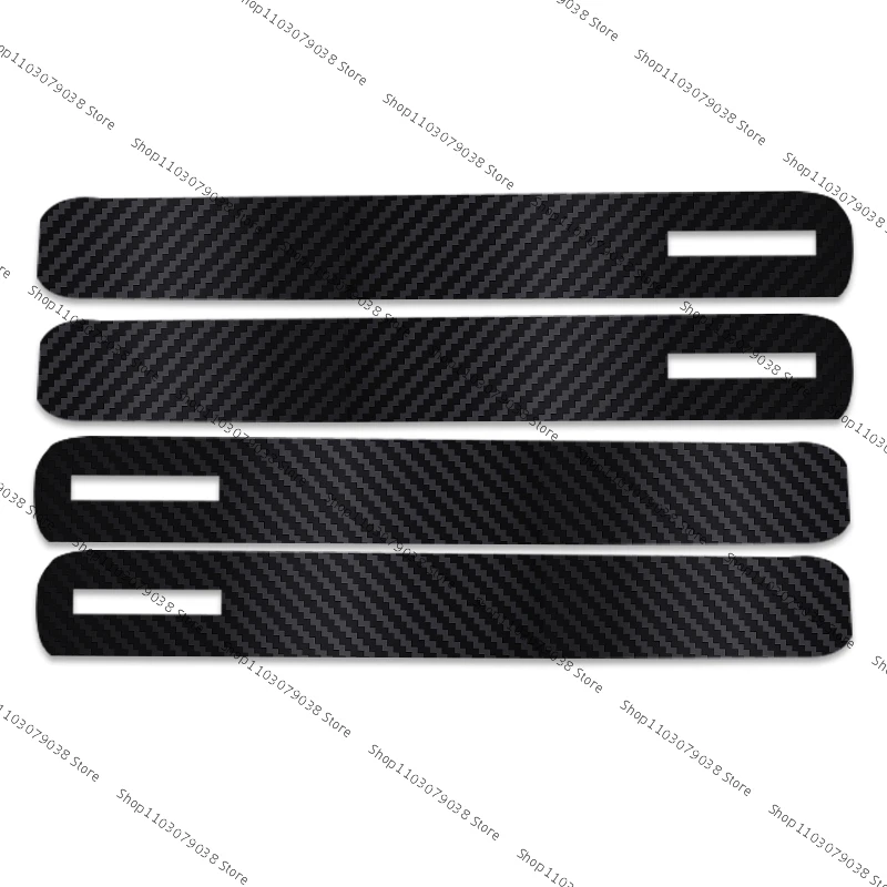 ل Polestar 2 2021 2022 2023 مقبض الباب الداخلي ملصق أسود ألياف الكربون مقبض الباب إطار غطاء حماية ملصق