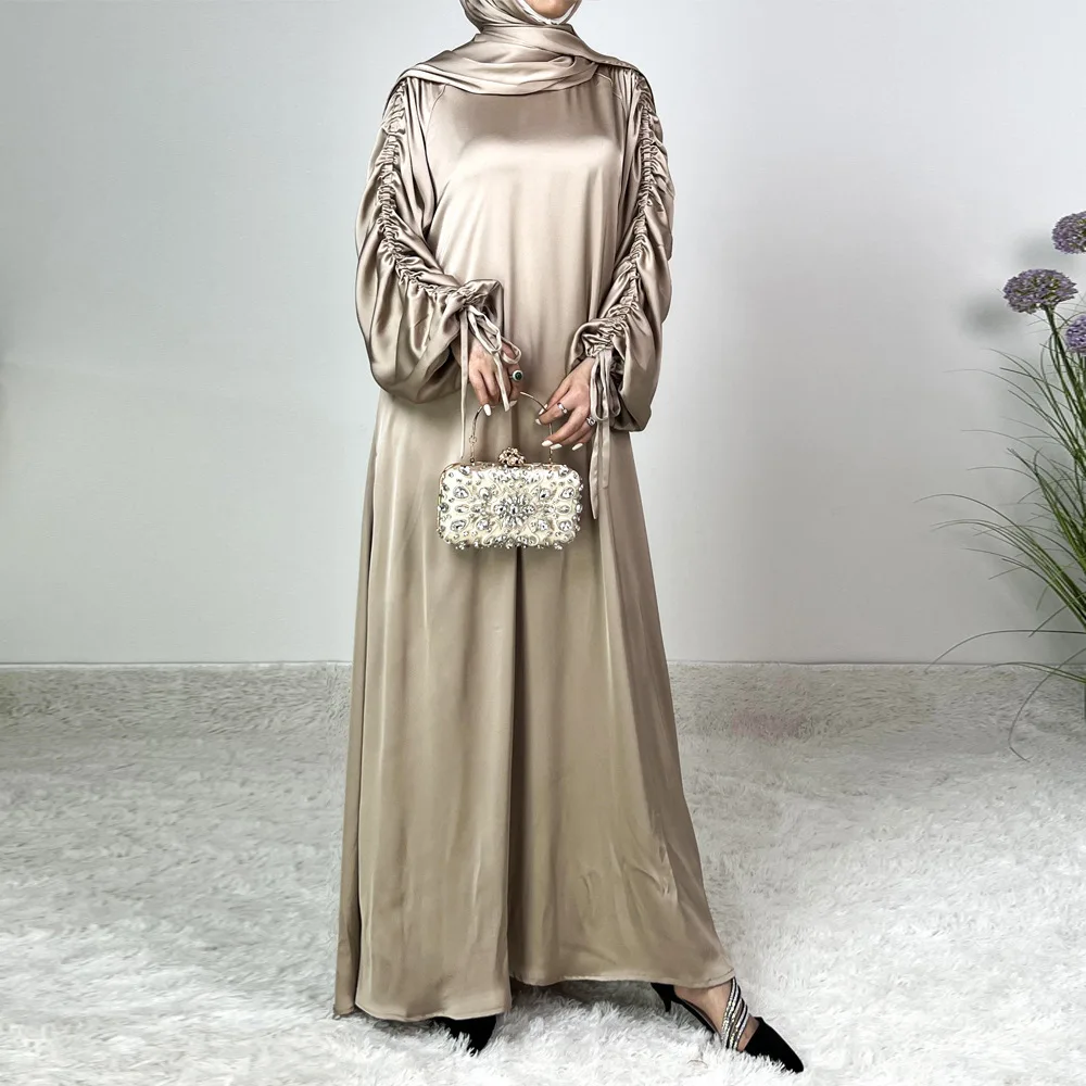 2025 New Fashionable Loose Robe Long Skirt Dress Ethnic Clothing Arab Clothing  with headscarf