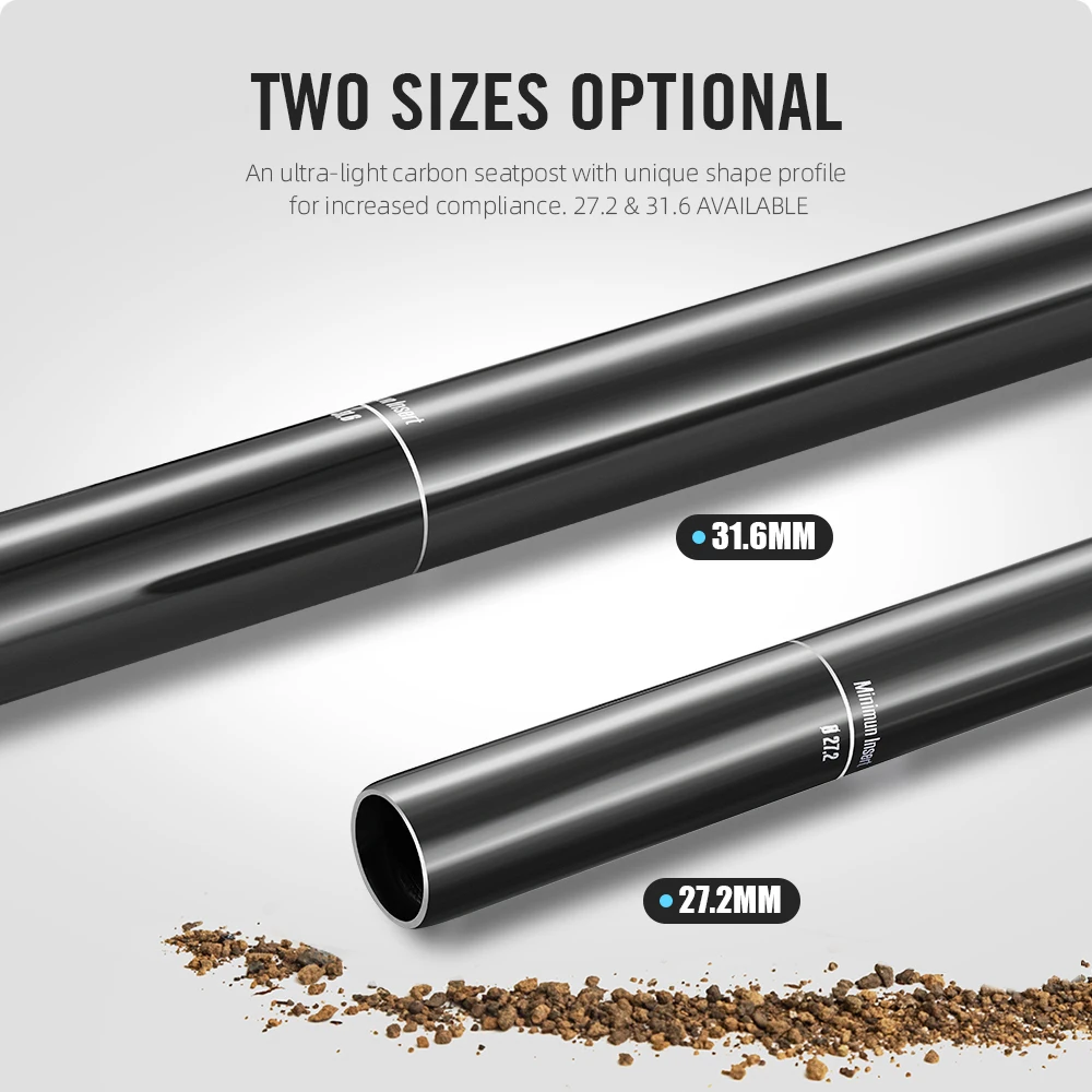 Lexon Carbon Seatpost 27.2/31.6MM Bike MTB Road Gravel 400MM 5mm offset seat Tube Mountain Cycling FOR Bicycle Accessories