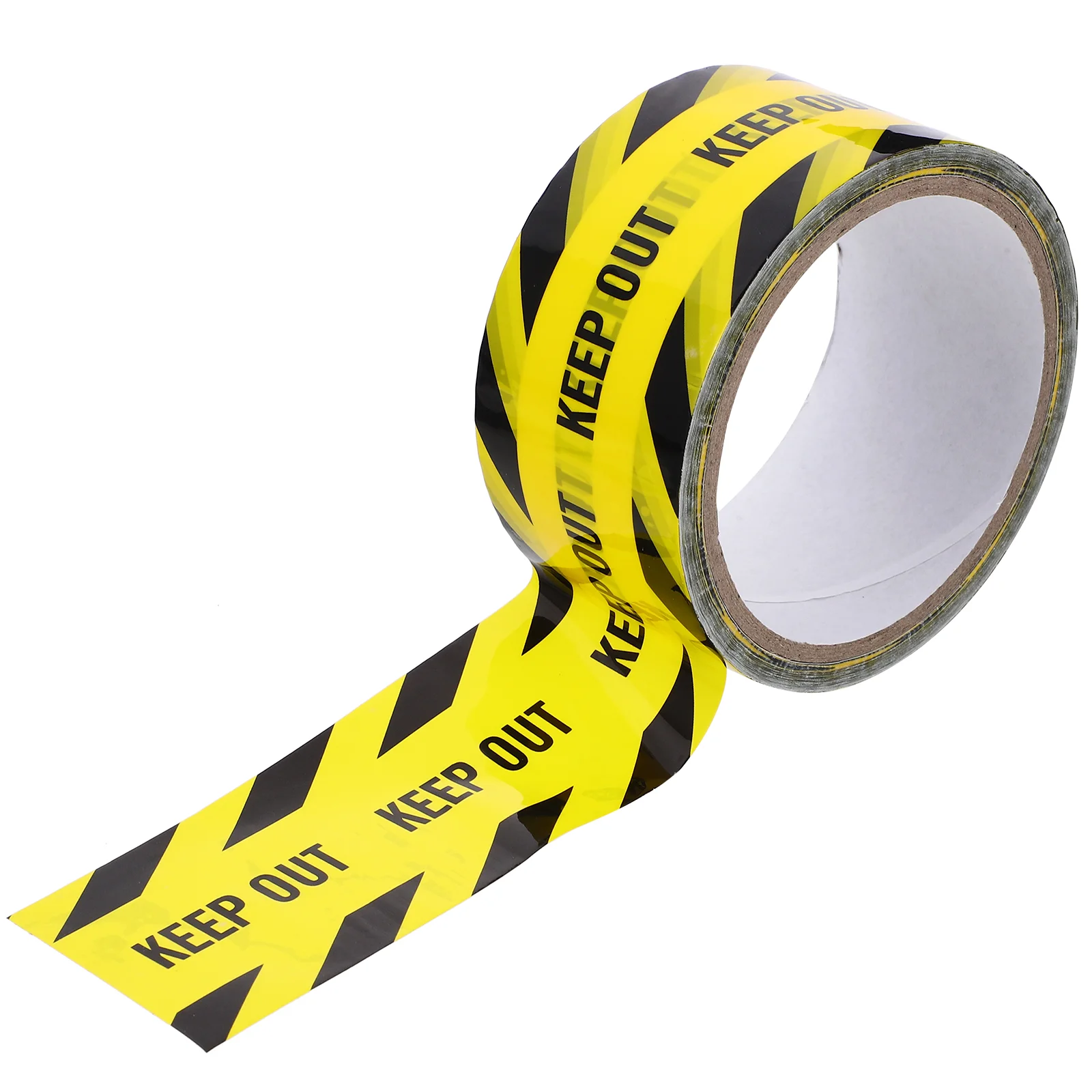 

1 Roll Keep Out Safety Tape Safe Self Adhesive Sticker Warning Tape Masking Tape Safety Stripes Tape for Walls Floors (Yellow)