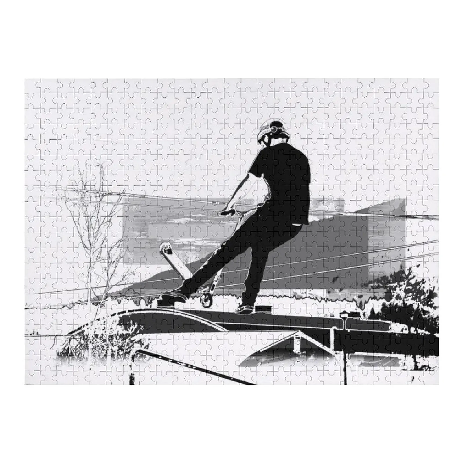 

Scooter Twist - Stunt Scooter Move Jigsaw Puzzle Baby Wooden Personalized Child Gift Puzzle