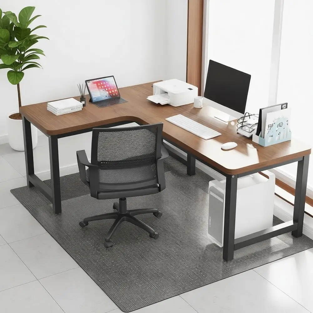

Heavy-Duty Clear Desk Chair Mat for Medium/Low Pile Carpets - Suitable for Home and Office