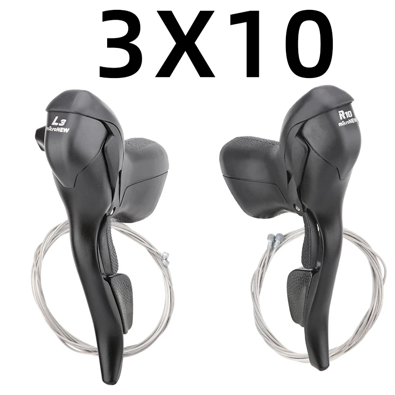 MicroNEW Racefiets Shifter 3x7 3x8 3x9 3x10 Speed remhendels Fiets 2x7 2x8 2x9 2x10 Speed Voorderailleur Voor Shimano