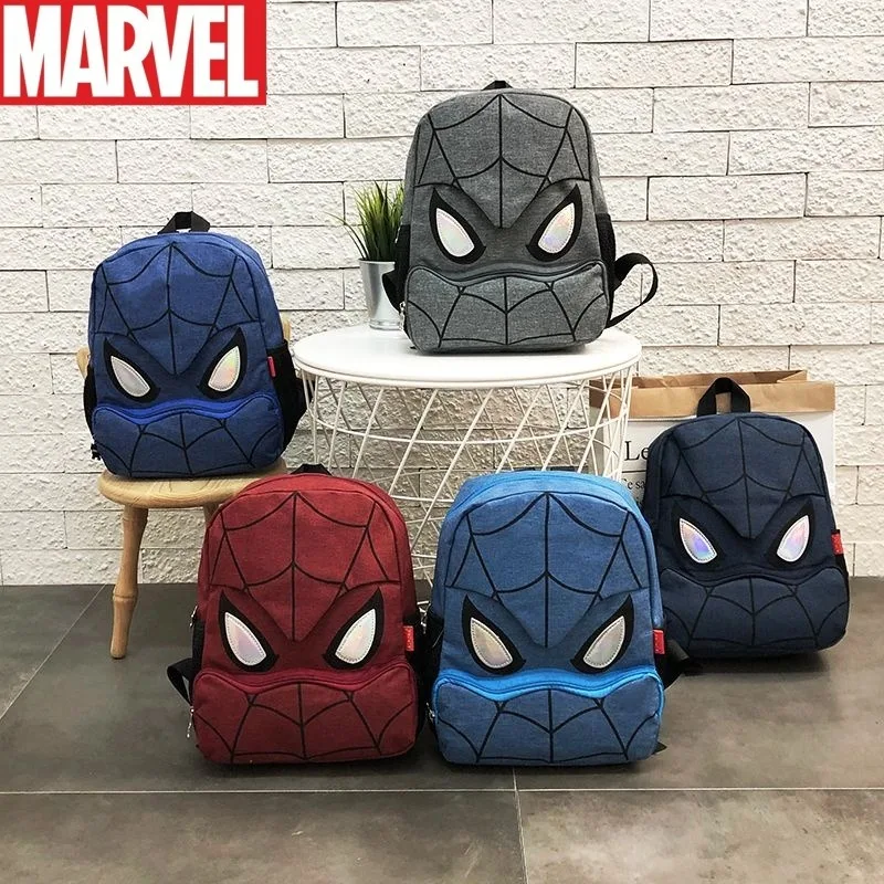 

Marvel Spiderman Boys Cartoon Personality Spine-Protecting Backpack Creative Water-Resistant Portable Large-Capacity Schoolbag