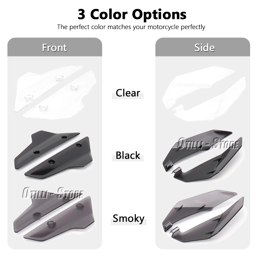 Nova motocicleta pára-brisa defletor lateral de vento handshield defletor de vento dianteiro para honda xl750 transalp xl 750 2023