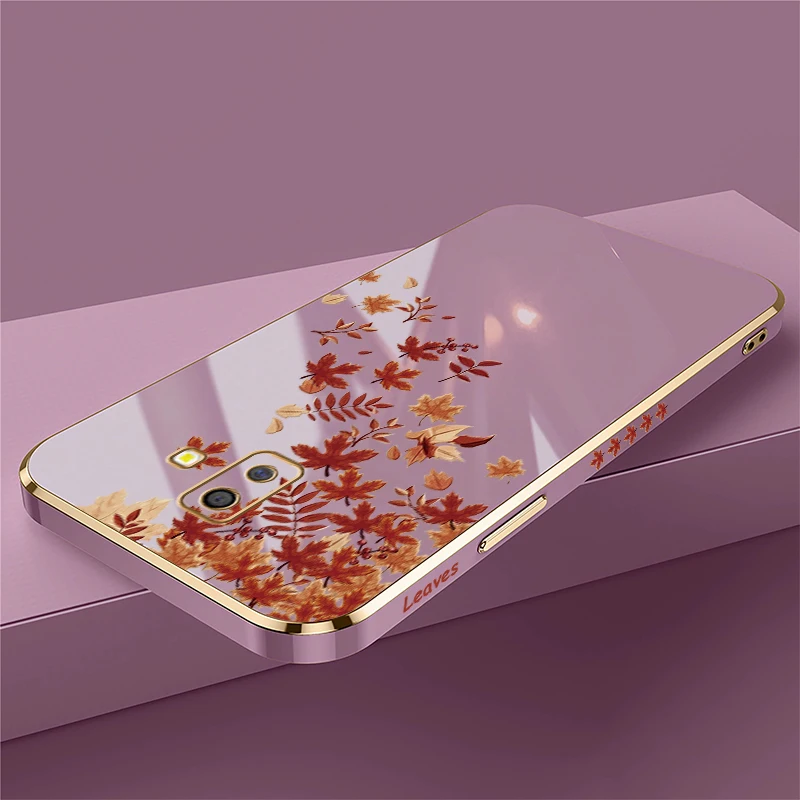 J7 2017 Pro J730 Luxury Silicone Soft Phone Case For Samsung Galaxy J7 J5 J4 Prime J6 Plus 2018 Leaves Print Funda