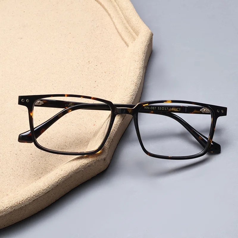 Top Quality Handmade Square Acetate frame Men Women Classic optical prescription Glasses Frame Personality Logo Customization