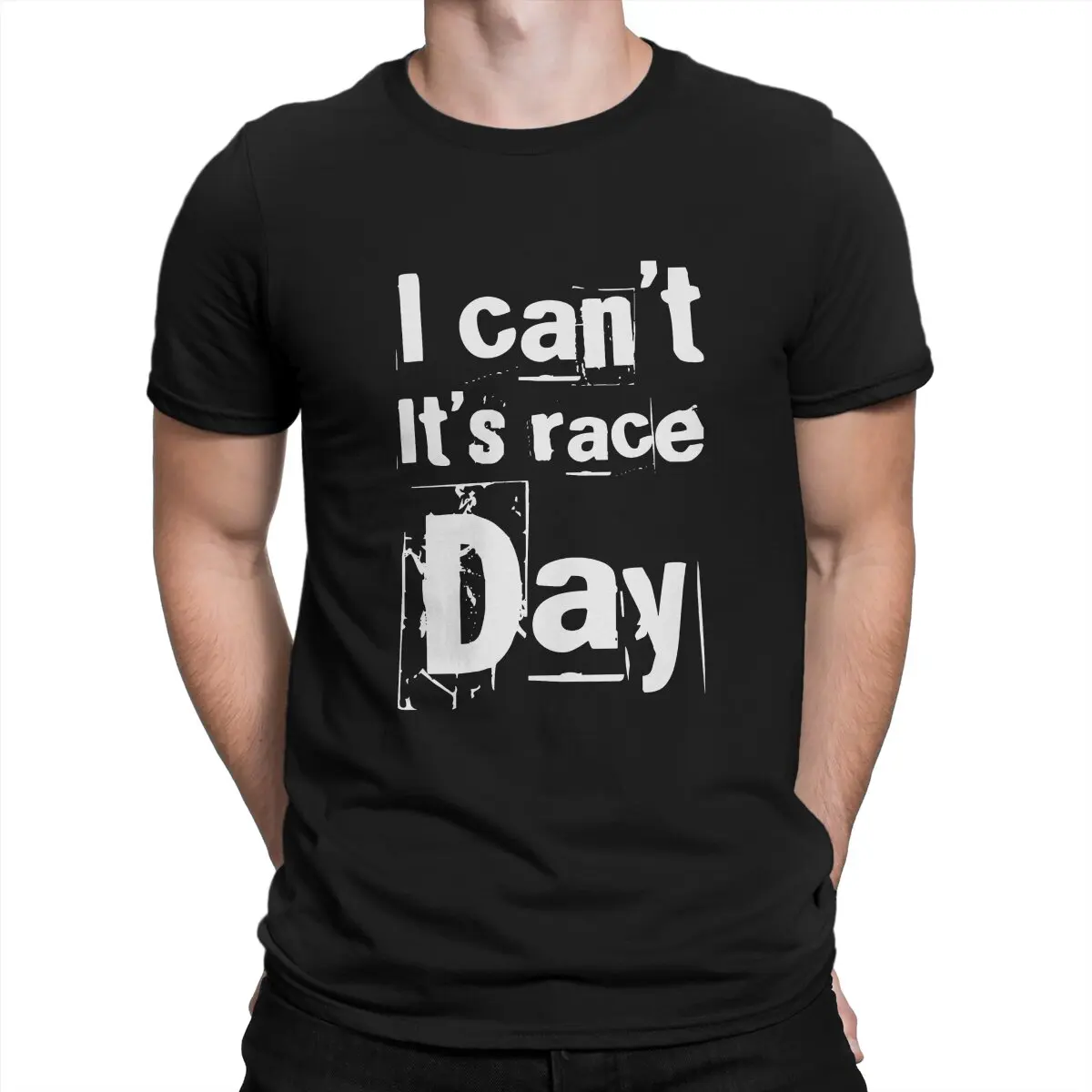 F1 Formula 1 I Can't It's Race Day T Shirt Vintage Alternative Men's Tshirt Polyester  Men Clothing