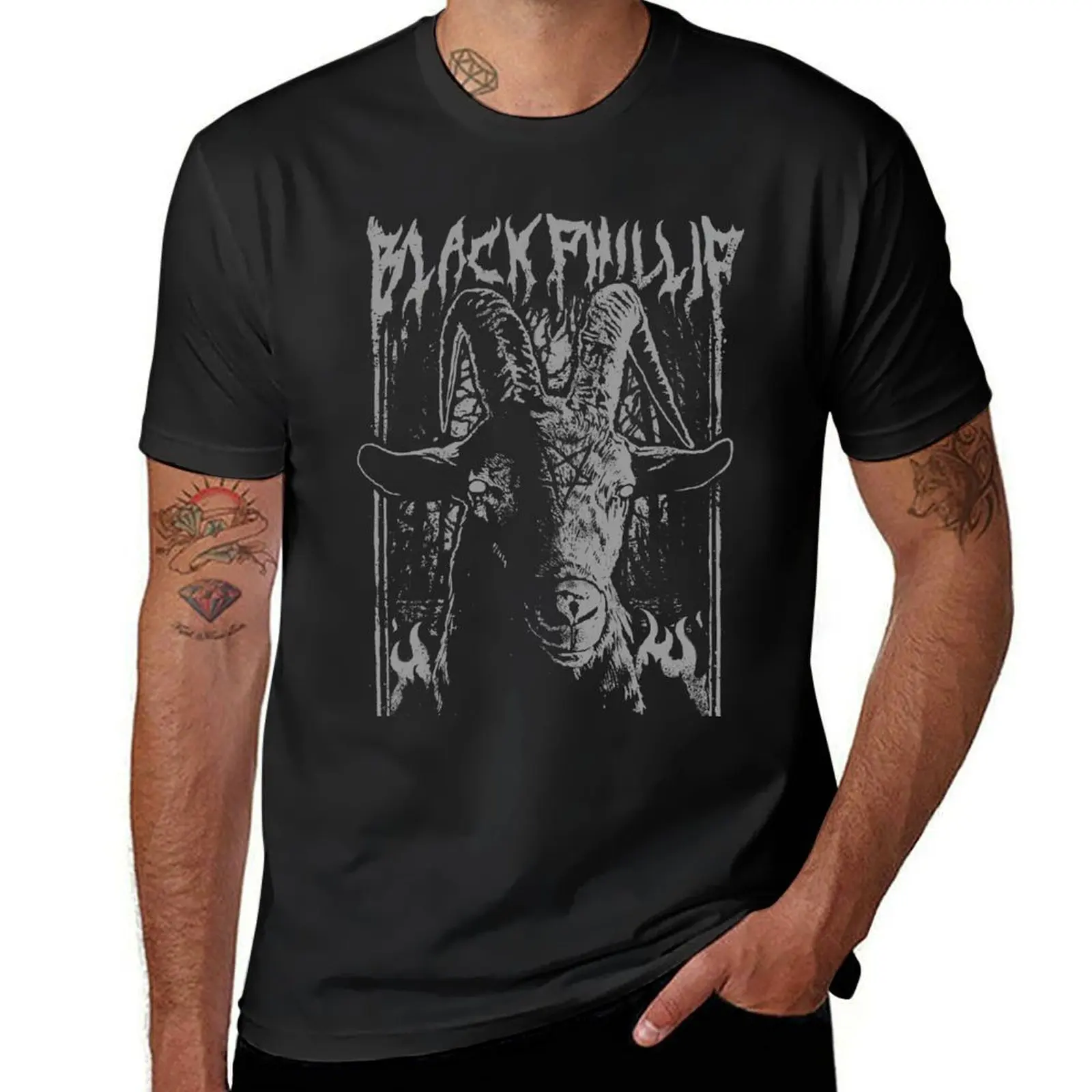 

Black Metal Phillip T-Shirt luxury t-shirt oversized heavyweights tshirts personalised mens t shirts