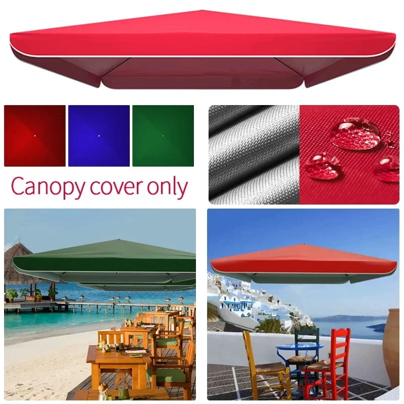 Outdoor Canopy Tent Gazebo Cover Without Stand Beach Shade Shelter Garden Sunshade Awning Square Parasol for Patio Anti-UV