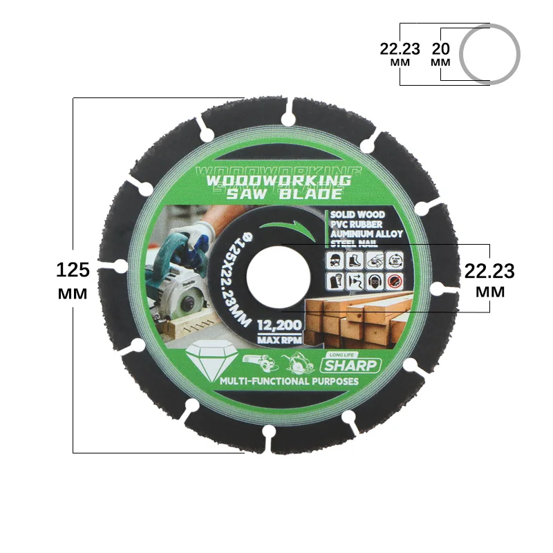 115mm/125mm Hartmetall Sägeblätter Für Holz Schneiden Mehrzweck Holzbearbeitung Sägeblatt 115mm/125mm Holz/kunststoff/PVC Schneiden Werkzeuge