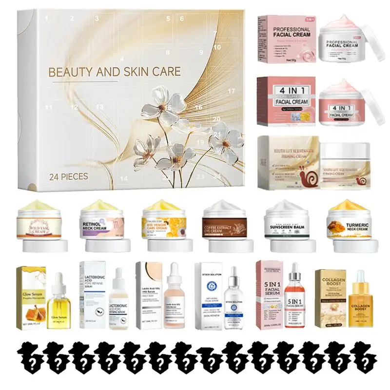 Hydration Skincare Advent Calendar 24 Days Countdown Calendar Skincare Products Set Cosmetic Advent Calendar For Holiday Parties