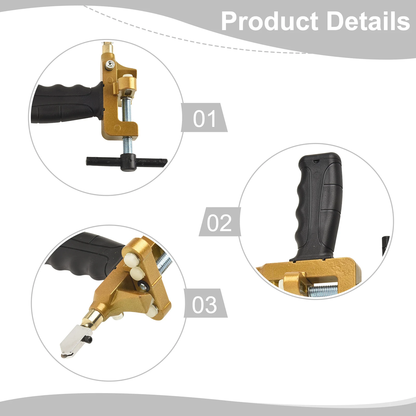 

Резак для стекла и плитки 2 в 1. Улучшенная эргономичная ручка для плавной резки в строительских задач.