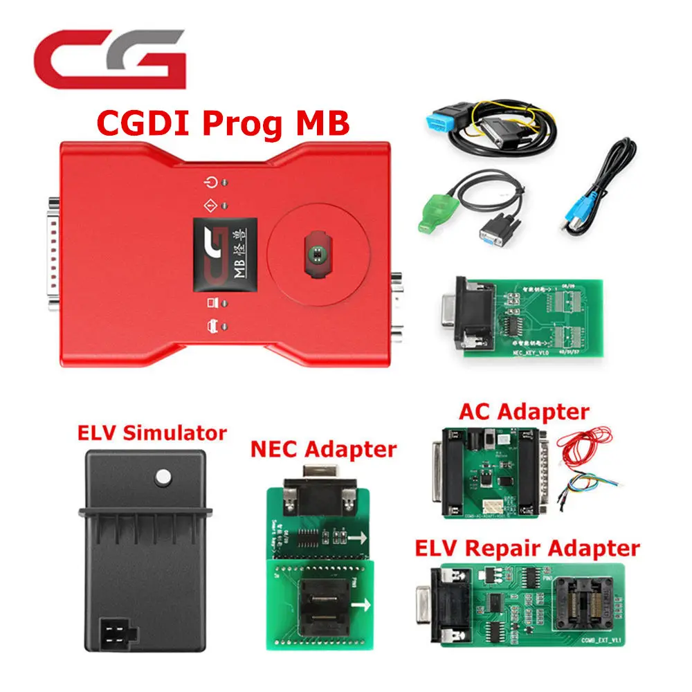 

CGDI Prog MB для программатора ключей Benz с симулятором ELV/ремонтным адаптером ELV/адаптером переменного тока