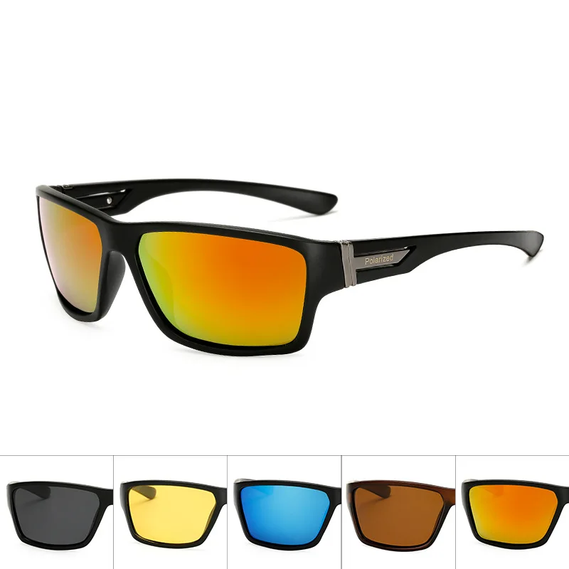 High quality classic PC Frame yellow lens night vision glasses men TAC polarized cycling sunglasses cycling goggle