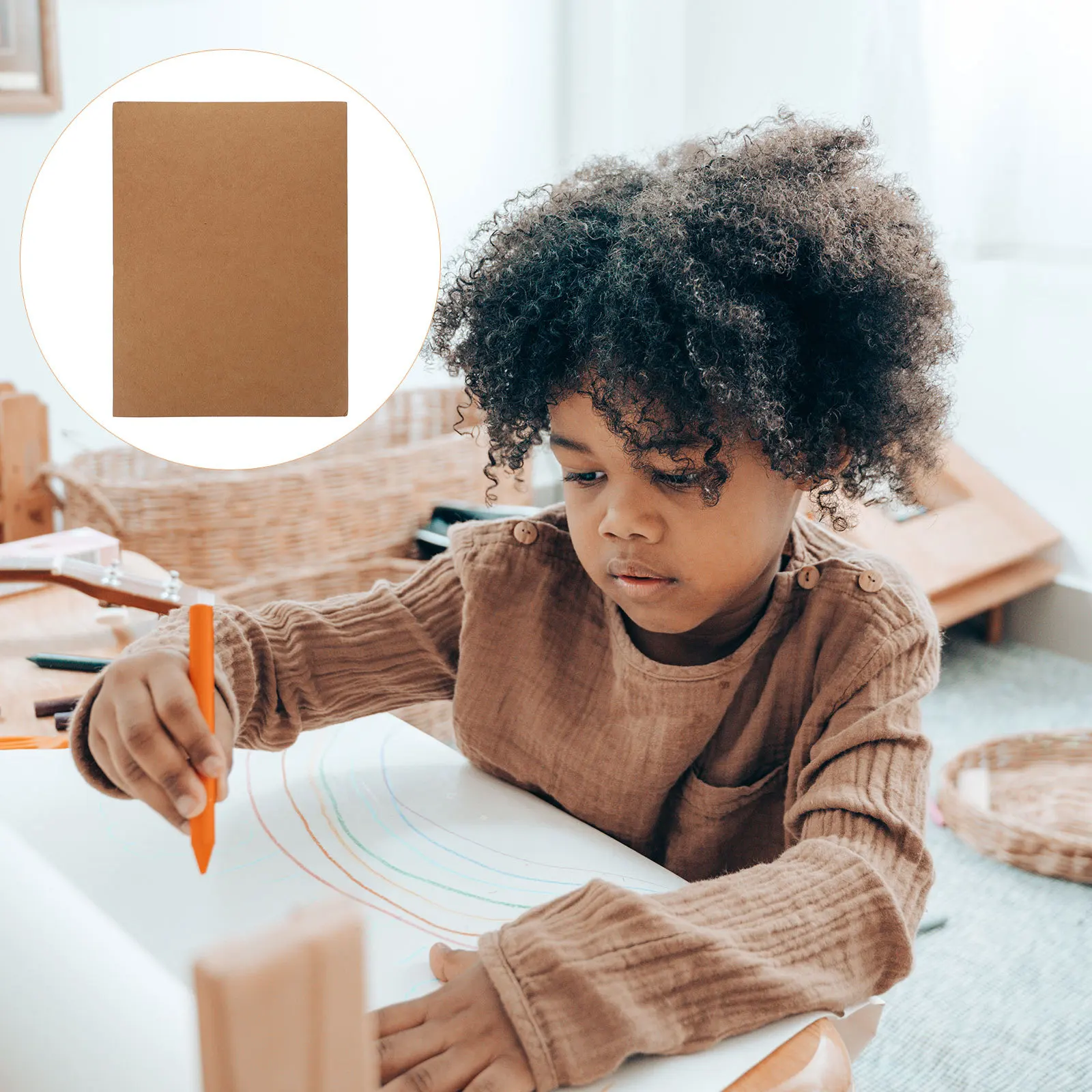 

Hardbound 120 Sheets Compact Portable Drawing Sketch Journal Sketch Book Pad for Travel Artists Pad