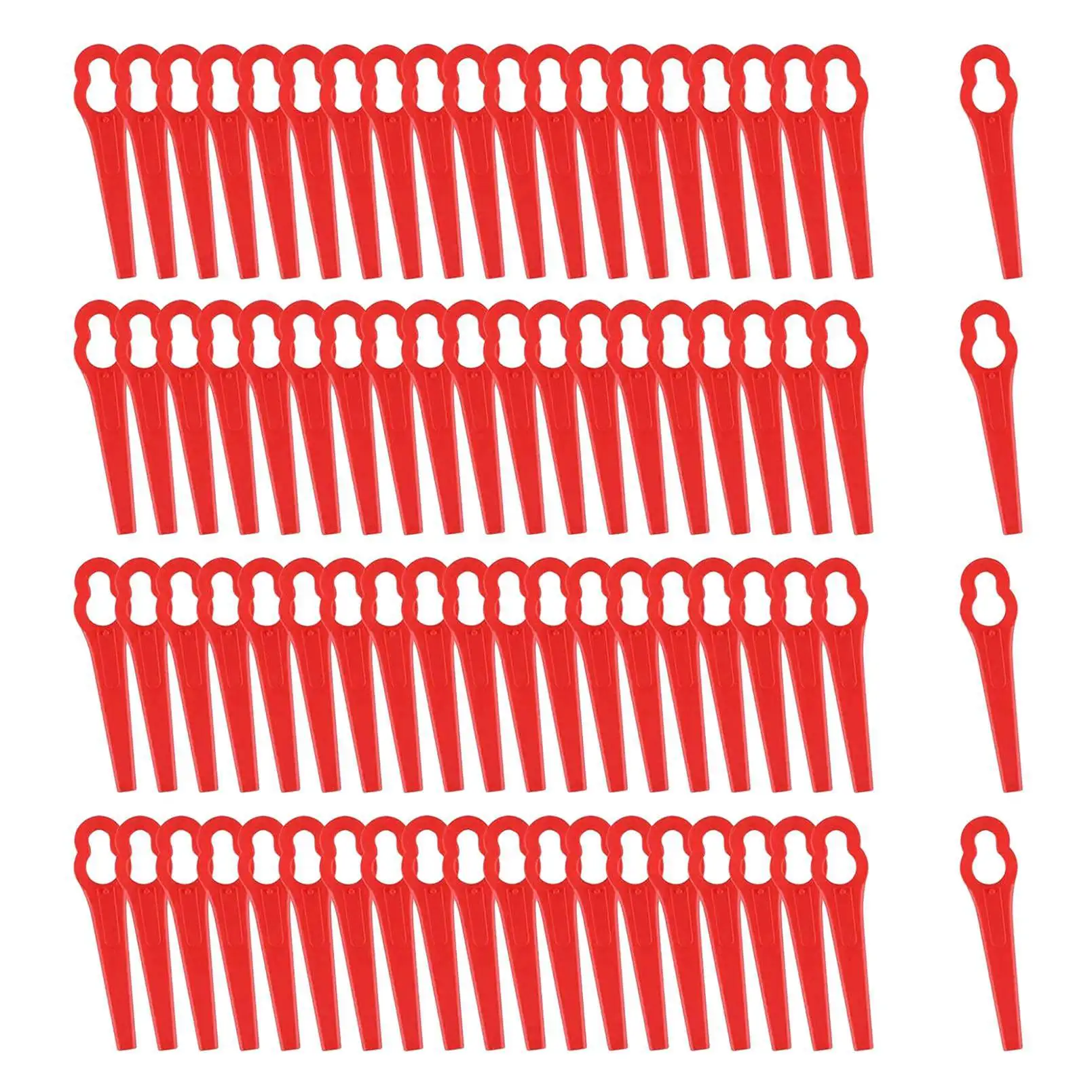 ABKO-80 Pcs 8.3CM Plastic Grass Trimmer Blade Replacement Blades Lawn Mower Blades for Bosch Einhell Lawn Mower