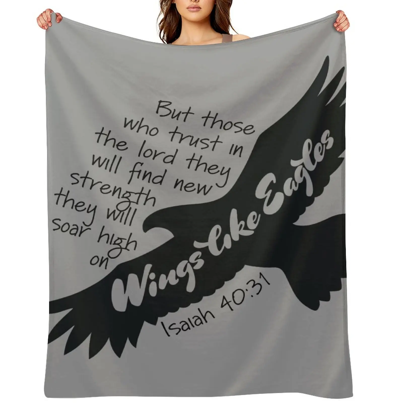 

Isaiah 40:31 Throw Blanket Large Sofa Quilt for winter Softest Blankets