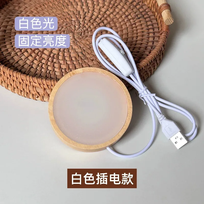 Creative LED Luminous Coaster for Bar Restaurant, Wireless Charging Base, Bartending Atmosphere Photo Prop