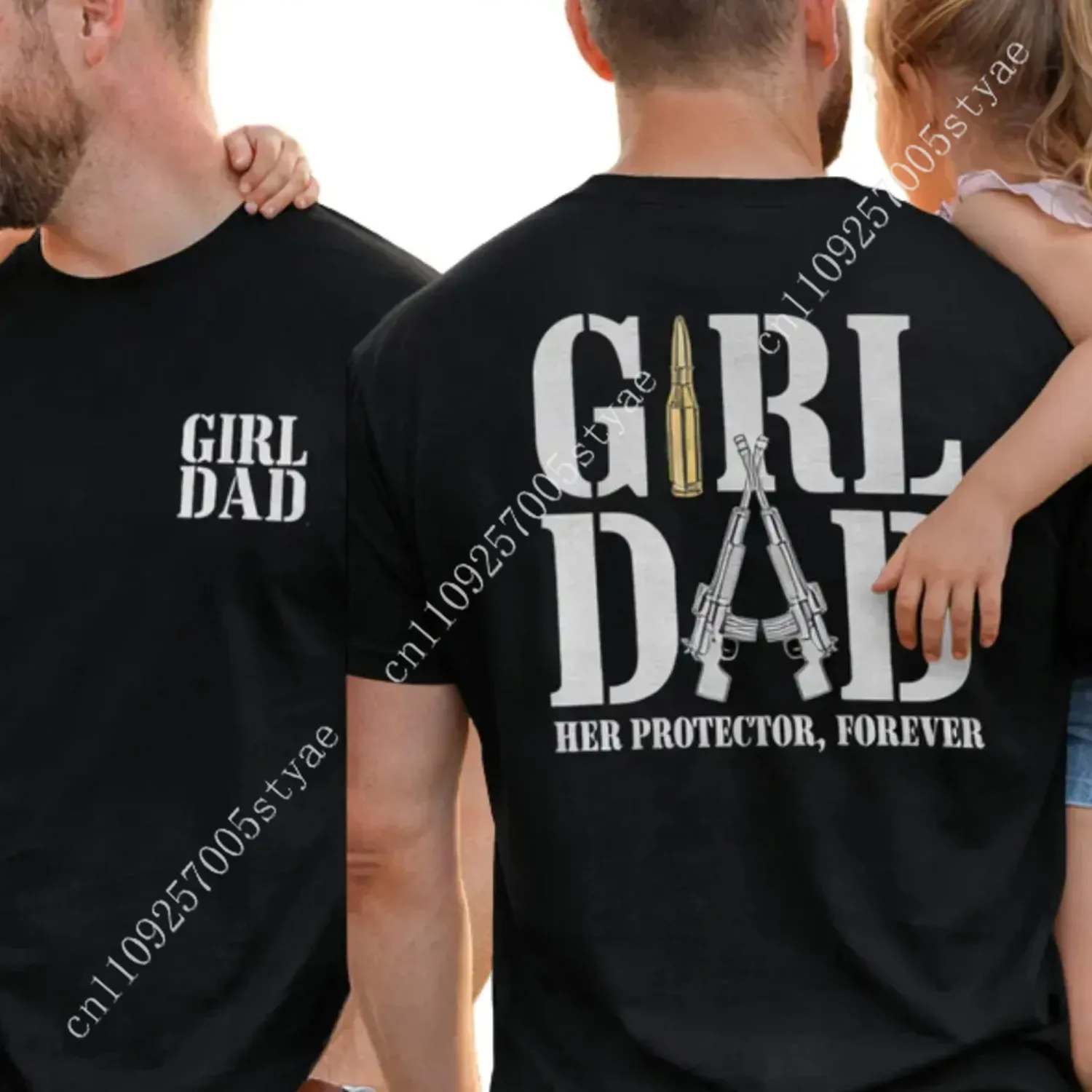 Girl Dad Shirt, Her Protector Forever T Shirt, Proud Girl Tee, Father Daughter Gift, Strong Shirt, Dads Life Apparel