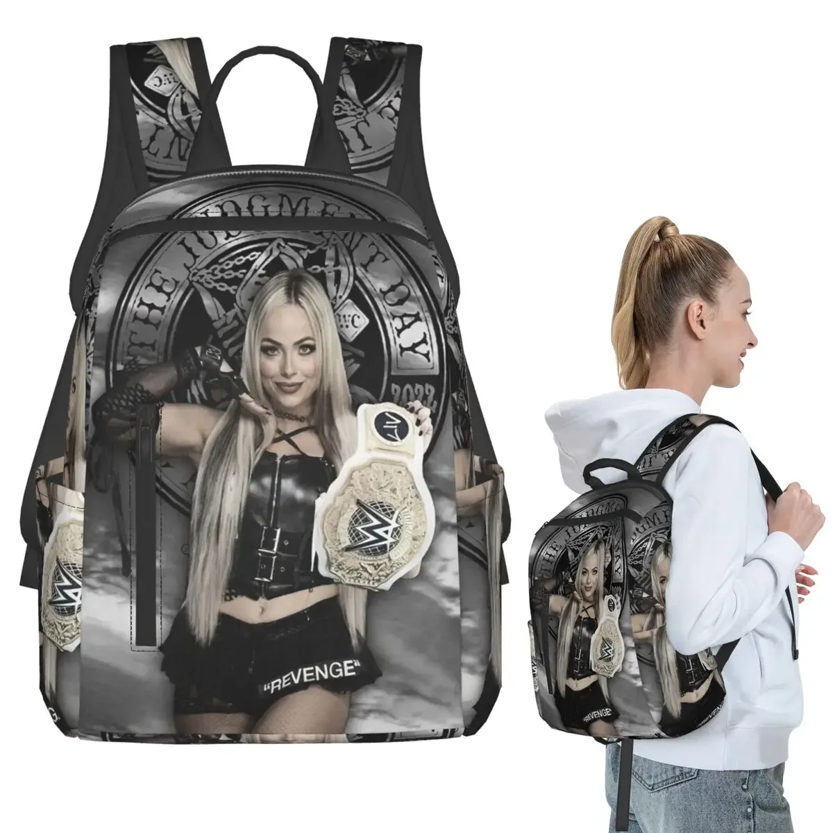 

Liv Morgan Backpack Student Boys Girls BookBag Kids School Bag Laptop Shoulder Bags for Men Women